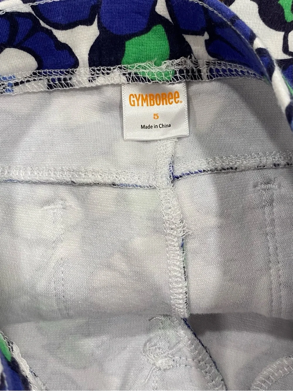 Gymboree Girls ‘Spring Prep’ Blue, Green and White Floral Pant Set Size 5/6